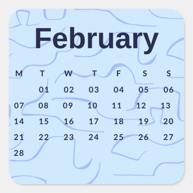 Stickers month of year - February (S'K)*2022 (Front)