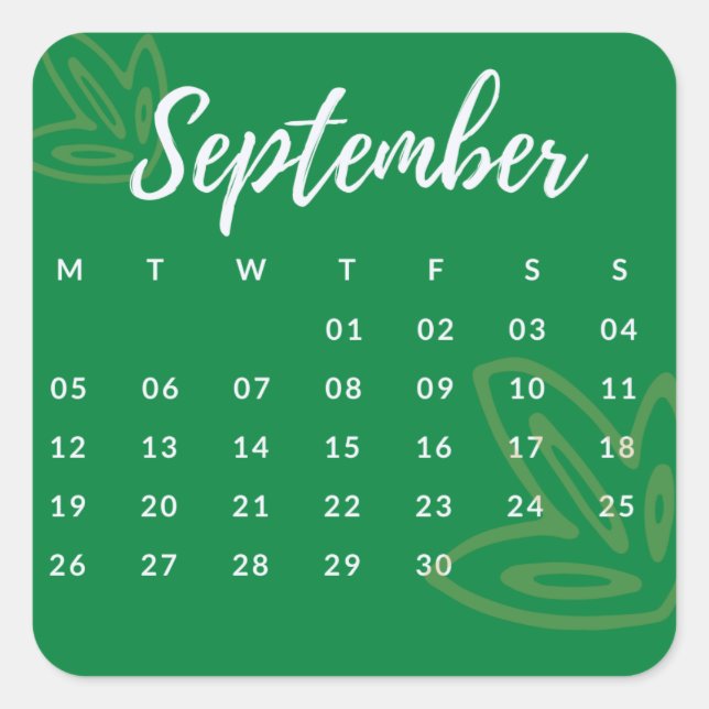 Stickers month of year - September (S'G) *2022 (Front)