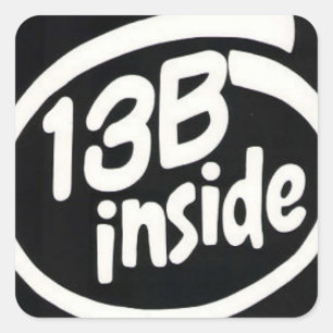 Stickers Moteur rotatif noir 13b