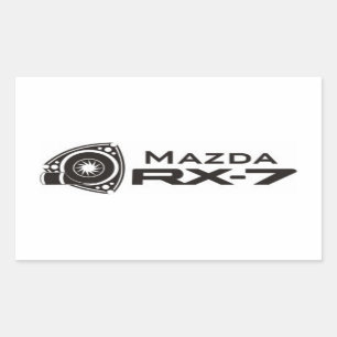 Stickers Moteur Rotation Mazda RX-7 Noir
