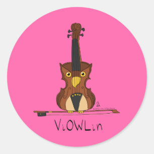 Stickers musicaux ViOWLin Violin Owl