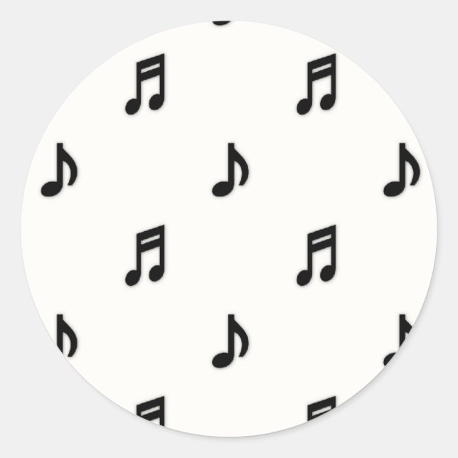 Stickers Musique à thème :: Black Music Notes (Devant)