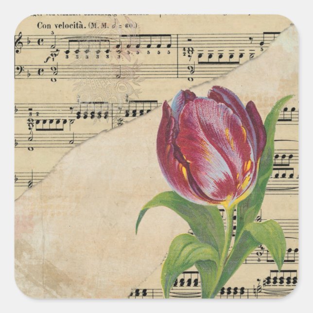 Stickers Musique vintage victorienne Romance Tulip (Devant)