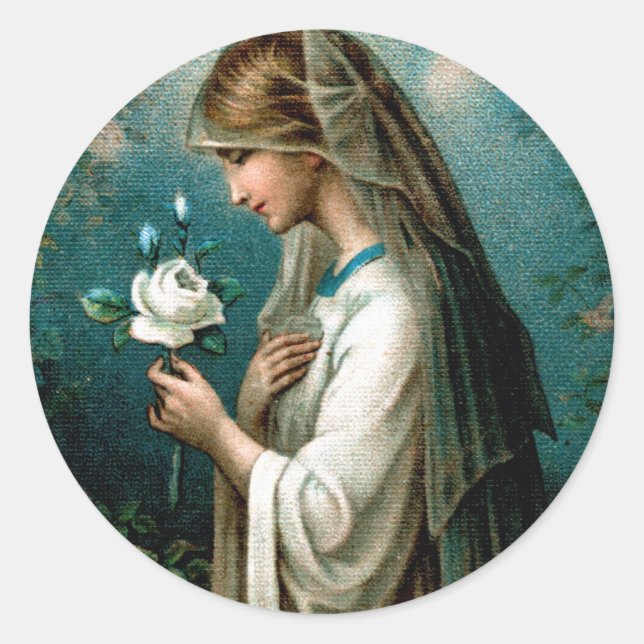 Stickers: Mystical Rose Classic Round Sticker (Front)