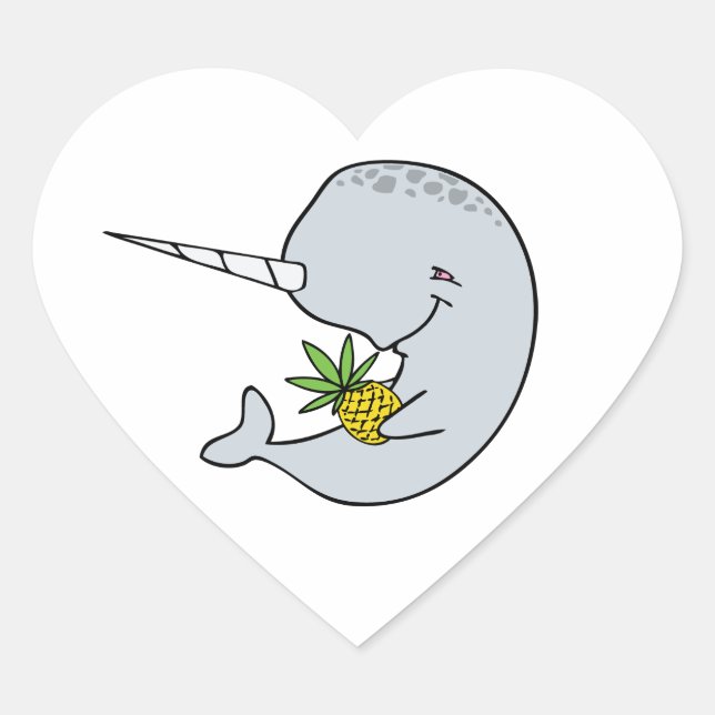 Stickers Narwhal et ananas (Devant)