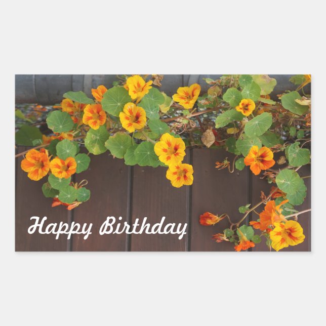 Stickers Nasturtium Joyeux Anniversaire (Devant)