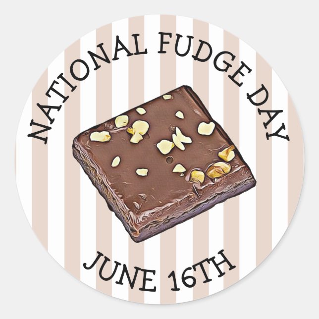 Stickers National Fudge Day (Devant)