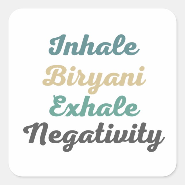 Stickers Négativité Exhale Biryani (Devant)