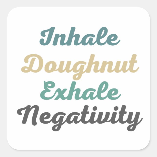 Stickers Négativité Inhale Doughnut Exhale (Devant)