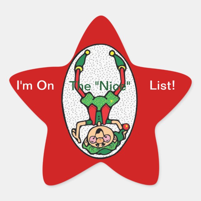 Stickers--Nice Elf Star Sticker (Front)