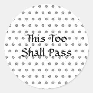 Stickers noir et blanc "This Too Shop Pass"
