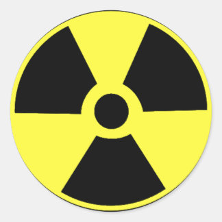 Stickers noir et jaune radioactif