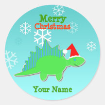 Stickers Nom Dinosaure Joyeux Noël