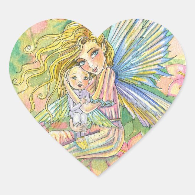 Stickers nouvelle maman bébé fée (Devant)