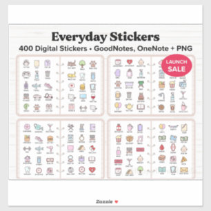 Stickers numériques de la vie quotidienne