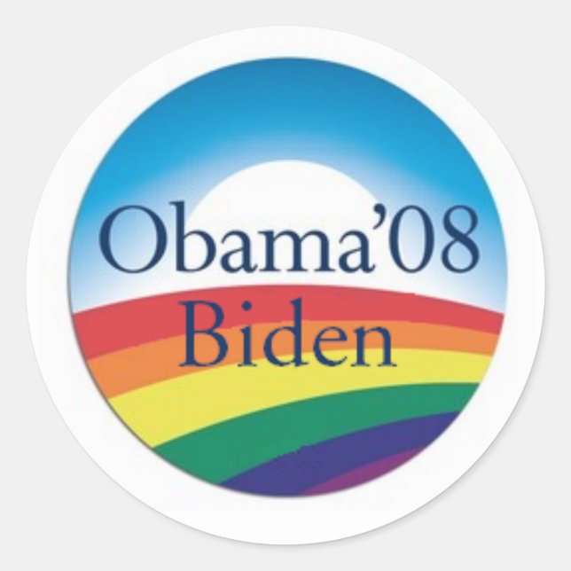 Stickers Obama Biden RAINBOW (Devant)