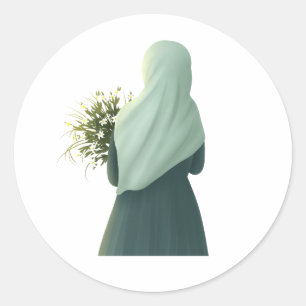 stickers of girl in hijab