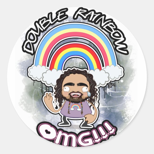 Stickers OFFICIELS Double Arc En Ciel ! (Devant)