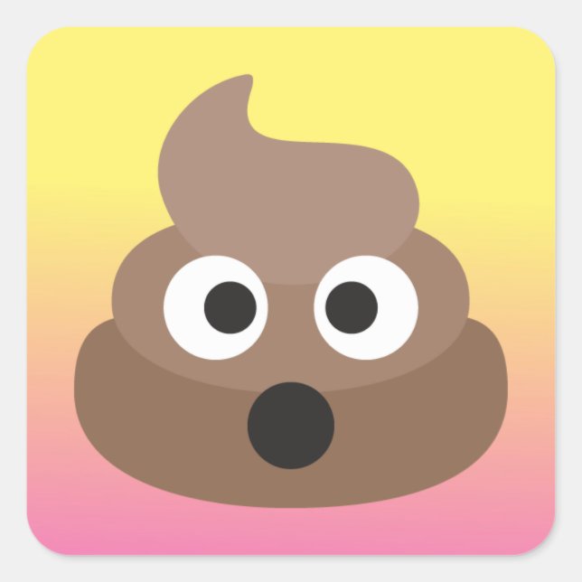 Stickers Oh Poop Emoji drôle (Devant)