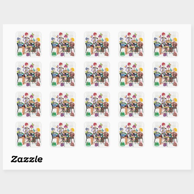 Stickers oiseaux Mah Jongg (Feuille)