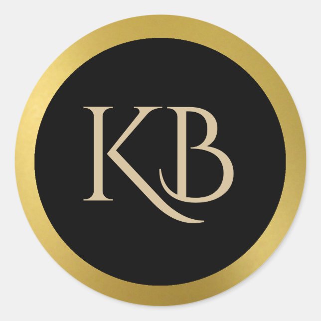 Stickers or et noir monogrammes (Devant)