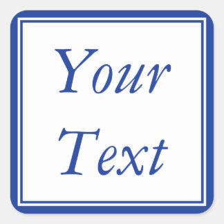 Stickers ou Étiquettes bleus et blancs avec texte