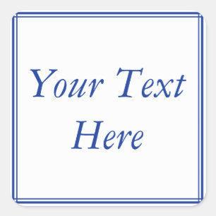 Stickers ou Étiquettes bleus et blancs avec texte 