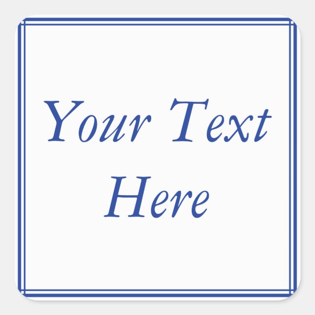 Stickers ou Étiquettes bleus et blancs avec texte  (Devant)