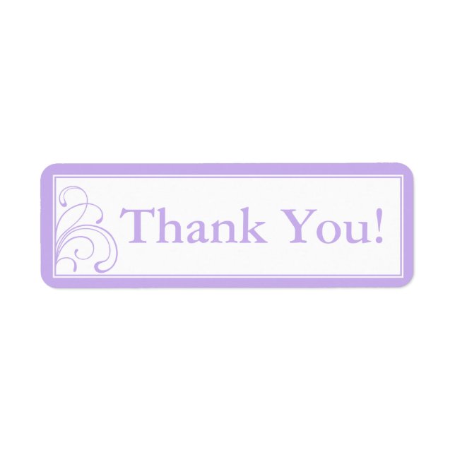Stickers ou Étiquettes de Merci blanc et violet pe (Devant)