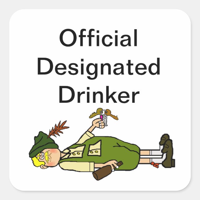Stickers ou étiquettes de nom de buveurs officiels (Devant)