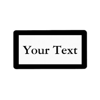 Stickers ou Étiquettes noirs et blancs avec texte