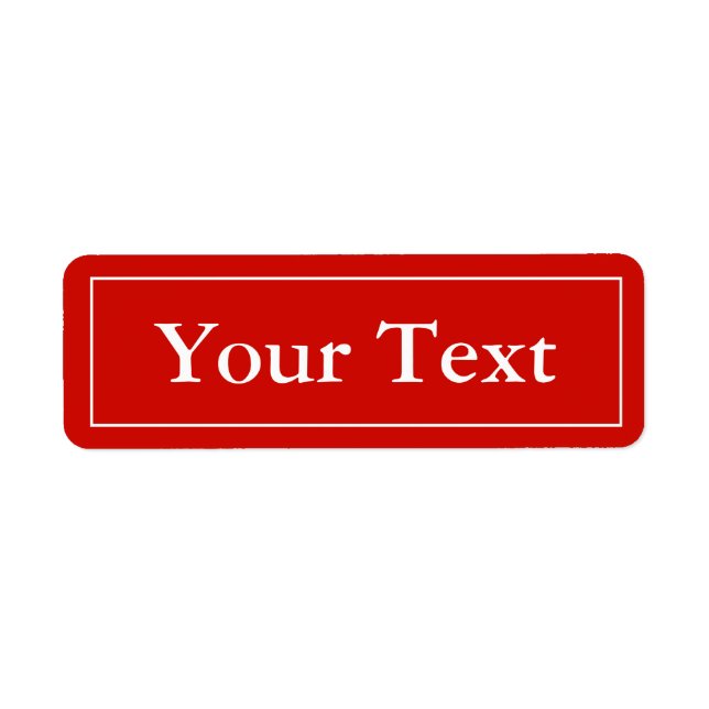 Stickers ou Étiquettes rouges et blancs avec texte (Devant)