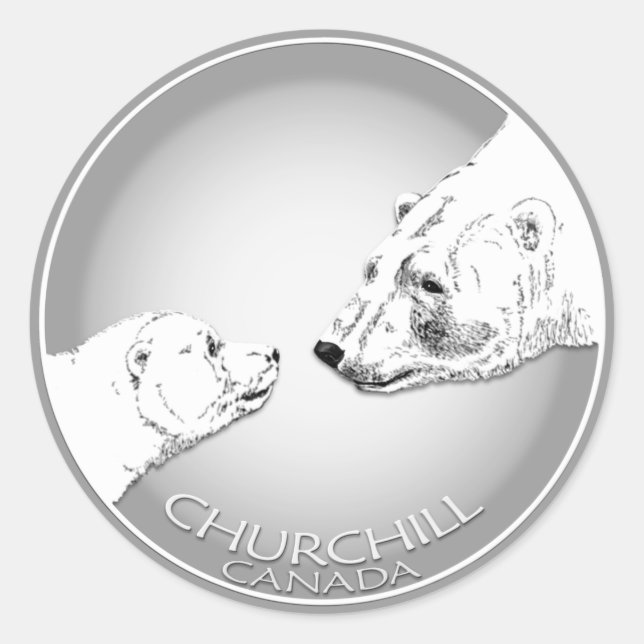 Stickers Ours Polaire Churchill Stickers Ours Cana (Devant)