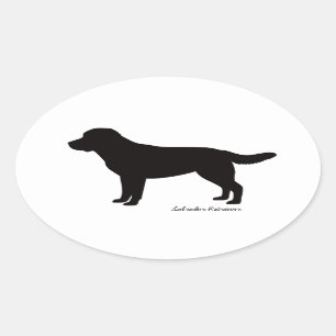 Stickers ovale du Labrador Retriever