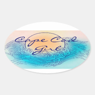 Stickers ovale pour fille de Cape Cod (4 par feuil