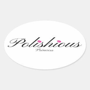 Stickers Ovale Princesse Polishious, brillant