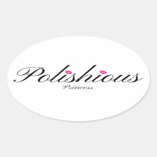 Stickers Ovale Princesse Polishious, brillant
