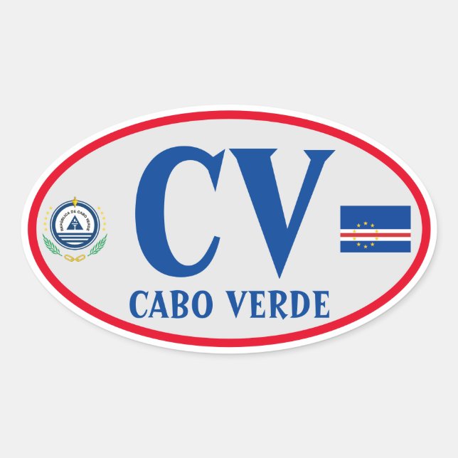 Stickers ovales Cabo Verde / Cap Vert (Devant)