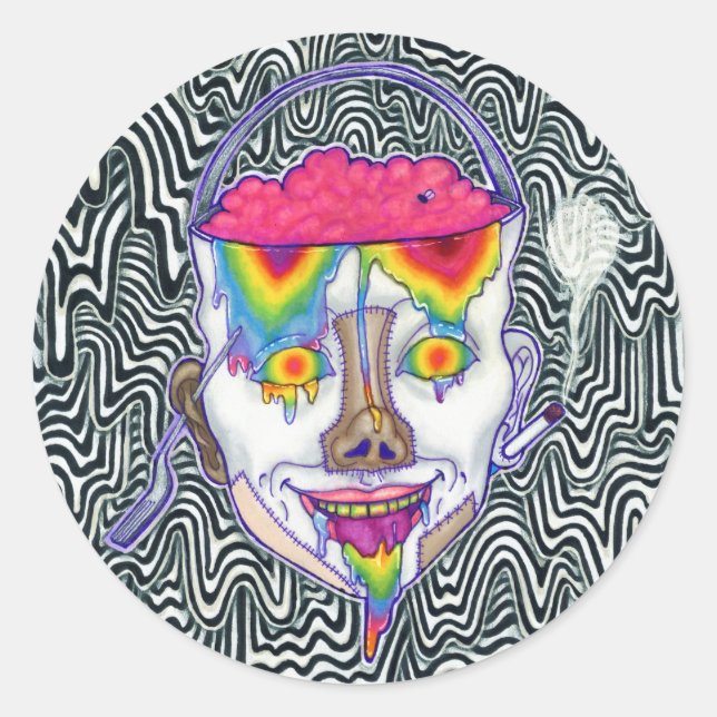 Stickers Pack "Drippy Trippy Buckethead" de 6 (Devant)