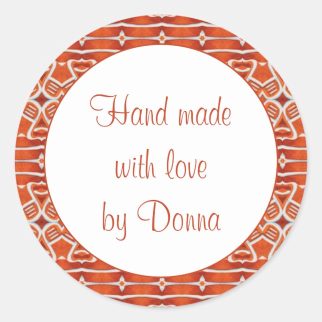 Stickers PAIN 1,5" ronds "Fabriqué main" (Devant)