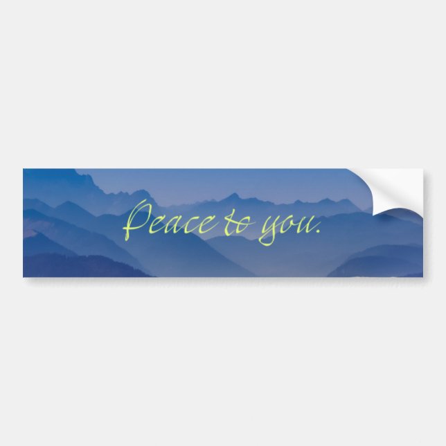 Stickers Paix à vous pare-chocs (Devant)