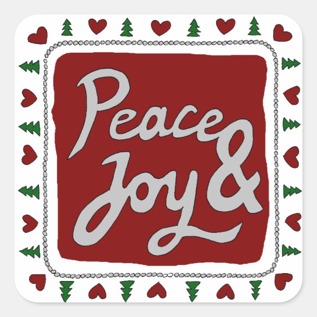 Stickers Paix & Joy Lettres Main (Devant)