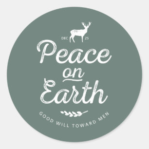 Stickers Paix sur Terre Noël