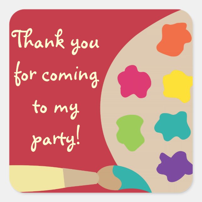 Stickers Palette d'Art - Rouge (Devant)