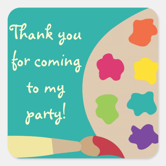 Stickers Palette d'Art - Turquoise (Devant)