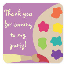 Stickers Palette d'art - violet