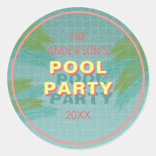 Stickers Palm Pool Party