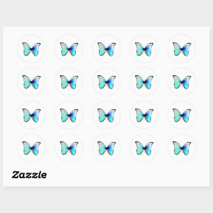 Stickers Papillon bleu Morpho