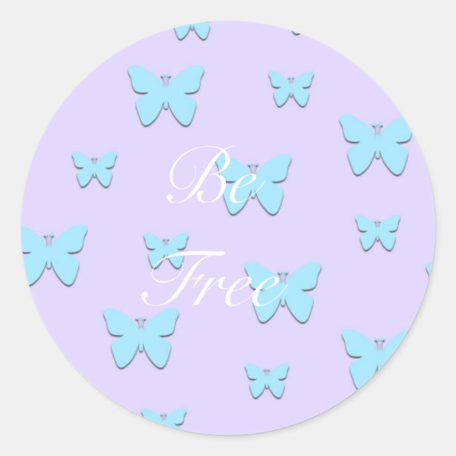 Stickers Papillon Graphique Pastel Joli (Devant)