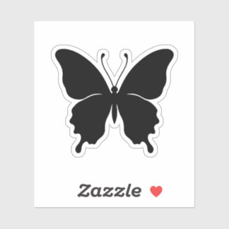 stickers papillon noir